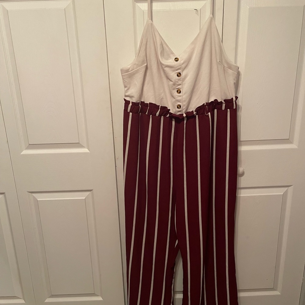 Rue 21 maroon jumpsuit size 4x